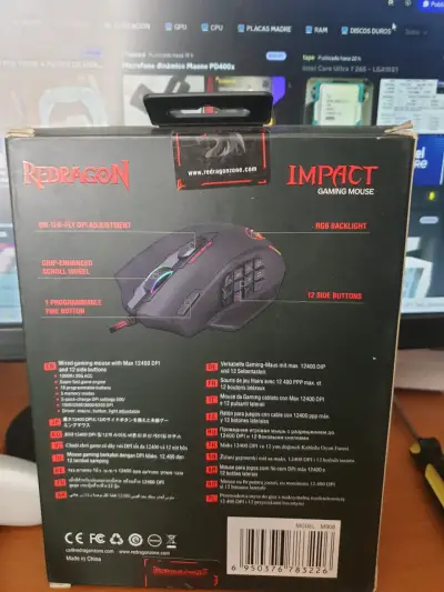 Mouse Gamer Redragon Impact con Retroiluminación RGB - miniatura 2