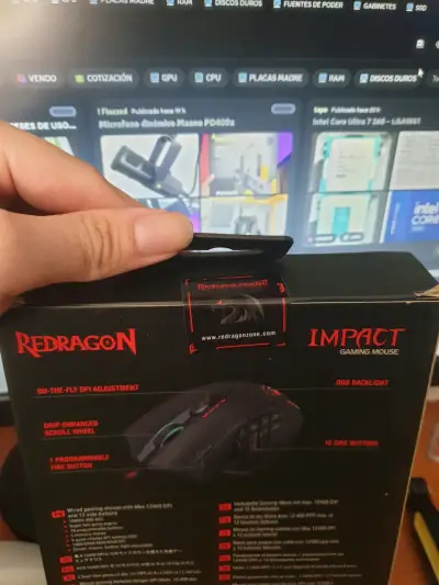 Mouse Gamer Redragon Impact con Retroiluminación RGB - miniatura 3