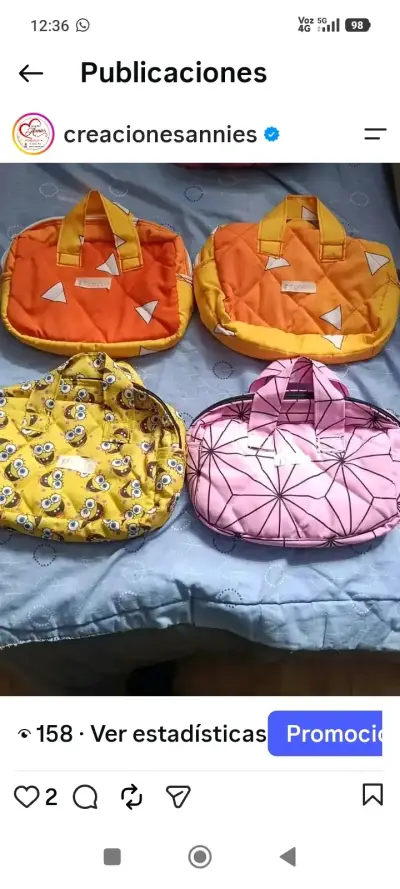 Bolsos acolchados de diseño colorido - miniatura 2