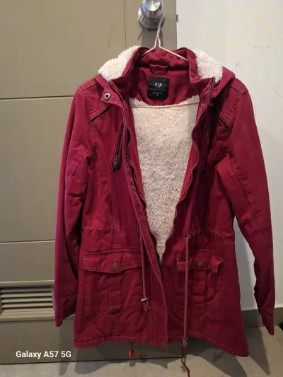 Parka Roja Mujer con Forro de Lana - miniatura 1