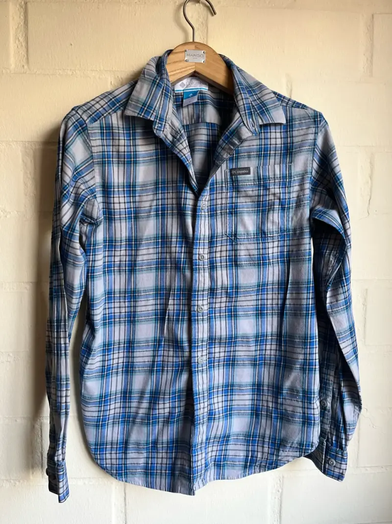 Camisa de franela a cuadros Nautica talla L - 3