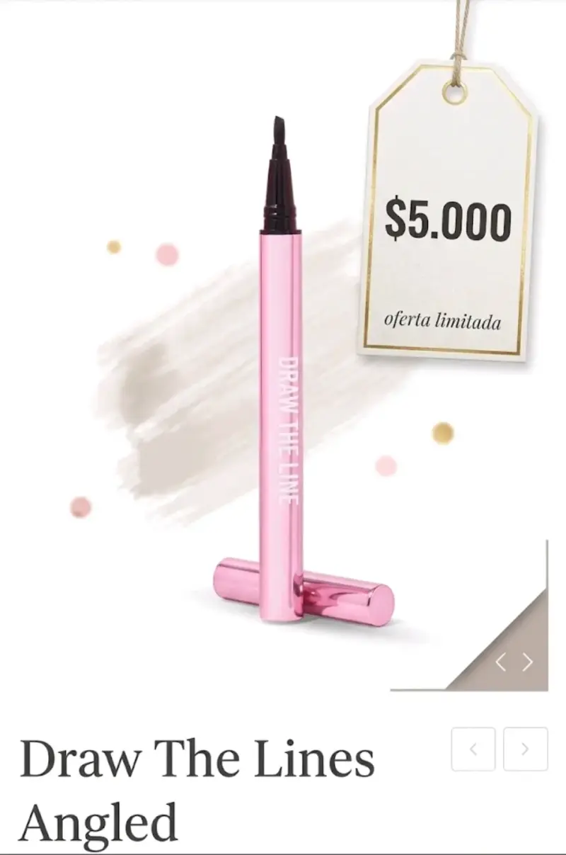 Delineador Angulado Draw The Line Rosa