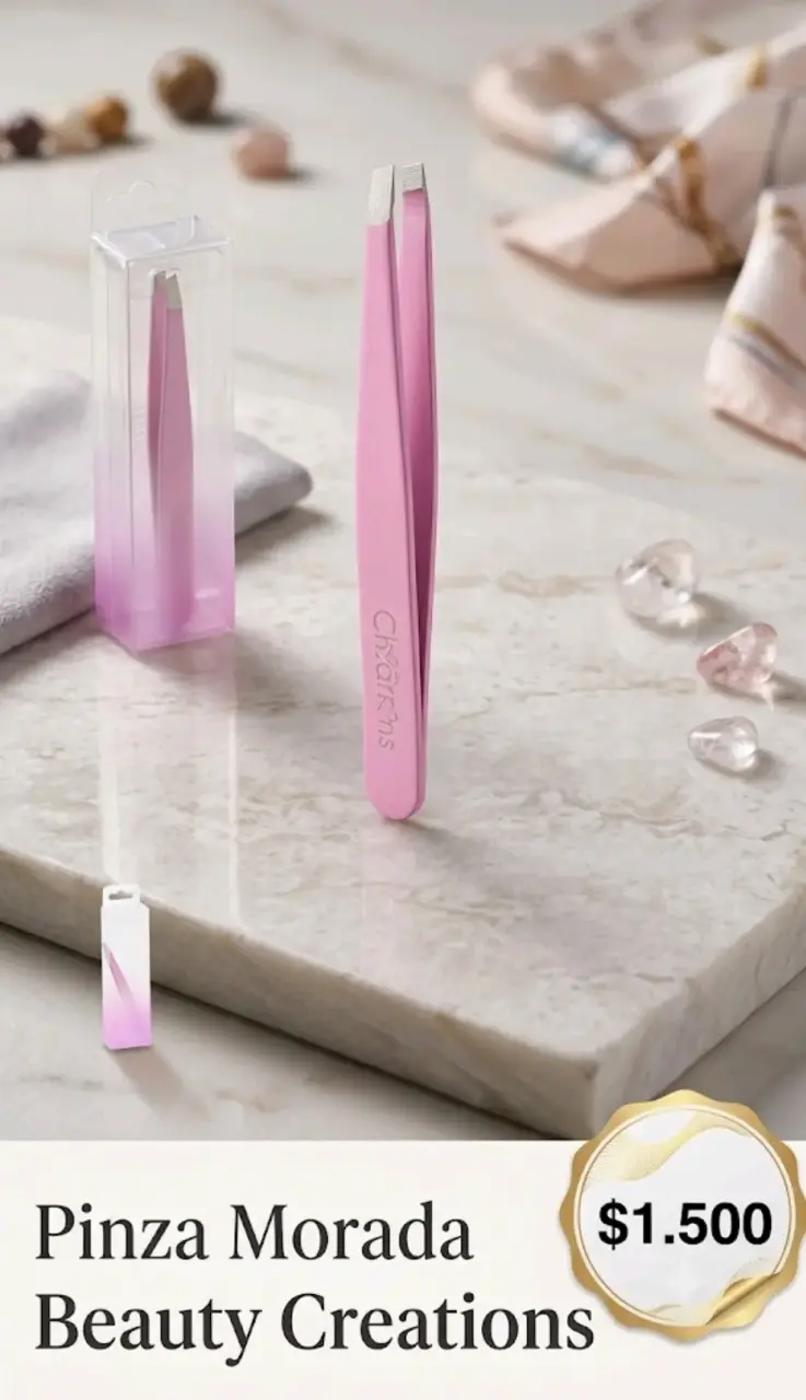 Pinza Morada Beauty Creations para cejas