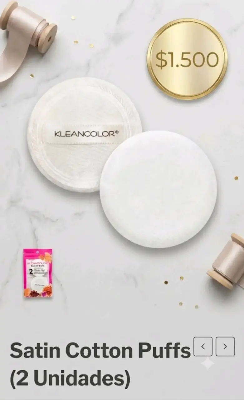 Almohadillas de Algodón Satinado Kleancolor (2 Unidades)