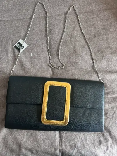 Cartera de mano negra nueva - miniatura 1