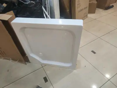 Receptáculo de ducha cuadrado blanco - miniatura 1