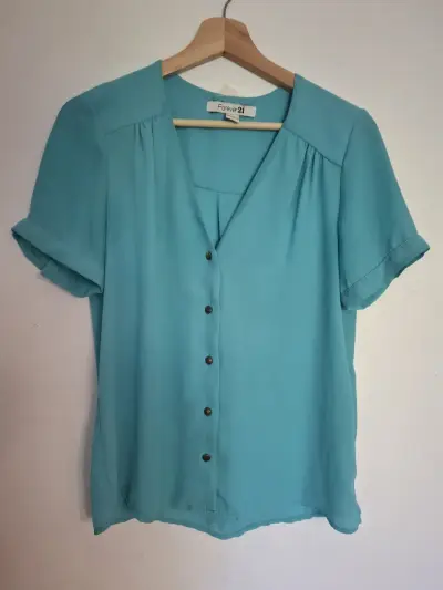 Blusa turquesa de mujer Forever 21 - miniatura 2