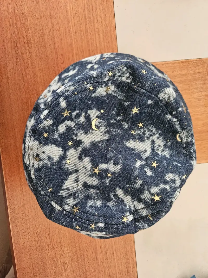 Sombrero de mezclilla con estampado de estrellas - 2