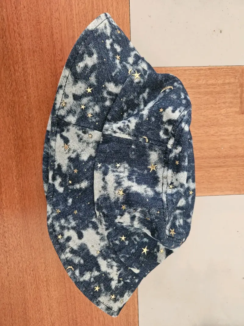 Sombrero de mezclilla con estampado de estrellas - 3