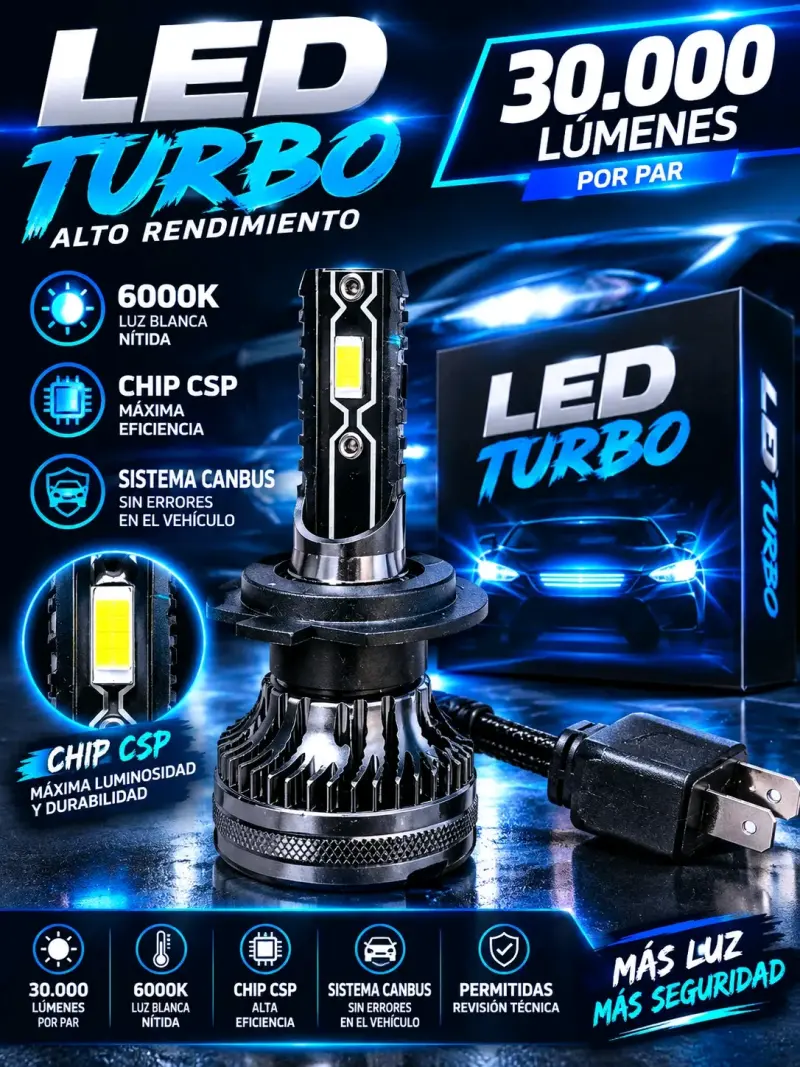Luces LED Turbo 6000K Alto Rendimiento - 1