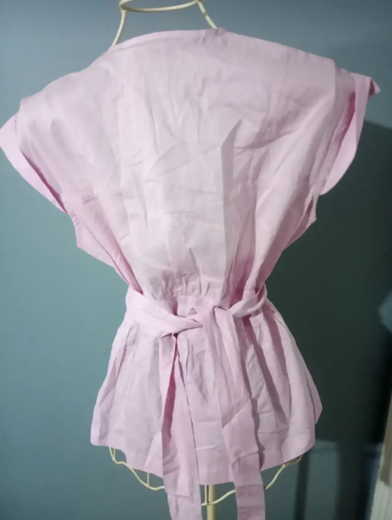 Blusa rosa cruzada Zara Basic - 2