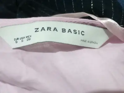 Blusa rosa cruzada Zara Basic - miniatura 3