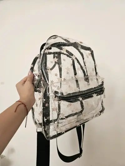 Mochila transparente con diseño de estrellas - miniatura 1
