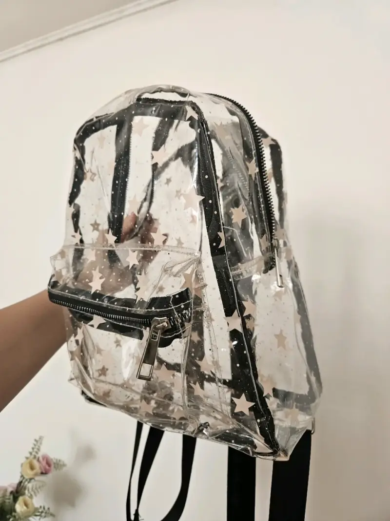 Mochila transparente con diseño de estrellas - 4