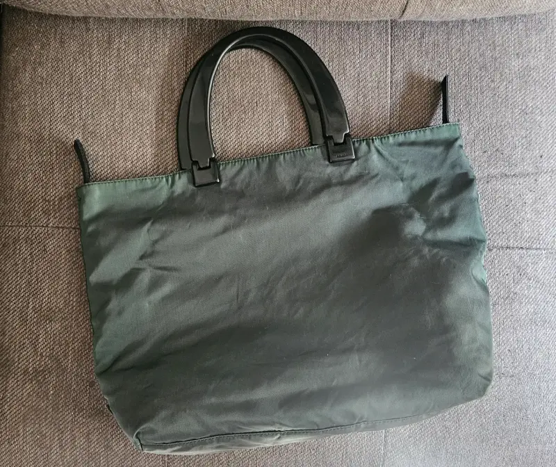 Bolso de mano Prada verde oscuro - 4