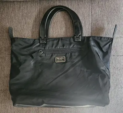 Bolso de mano Prada verde oscuro - miniatura 5