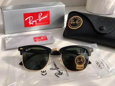 Lentes de Sol Ray-Ban Clubmaster RB3016 Negro - miniatura 1