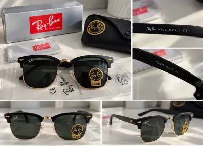 Lentes de Sol Ray-Ban Clubmaster RB3016 Negro - miniatura 3