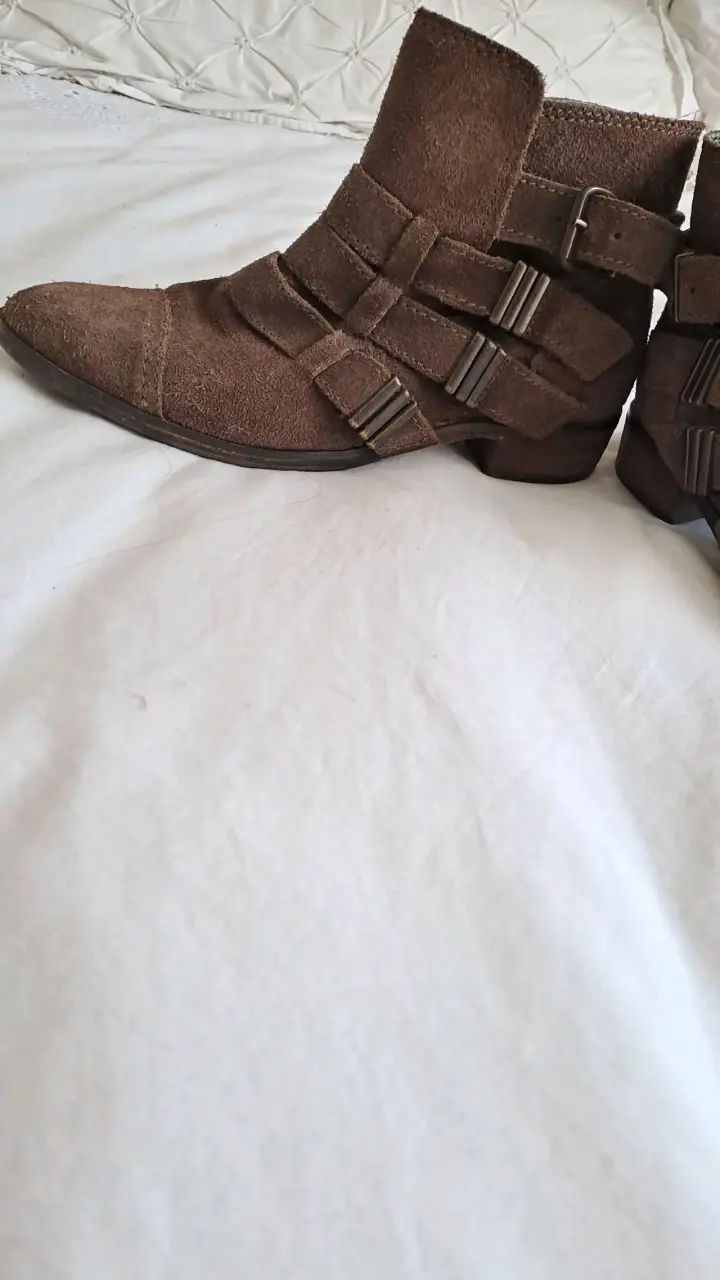 Botines de gamuza marrón Bershka talla 37 - 2