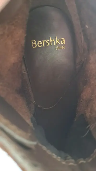 Botines de gamuza marrón Bershka talla 37 - miniatura 3
