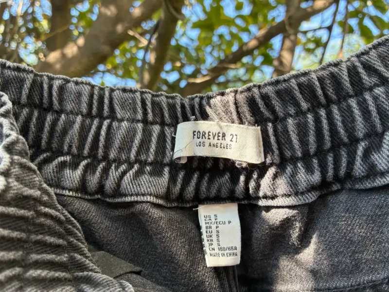 Falda mujer jeans gris oscuro Forever 21 talla S - 3