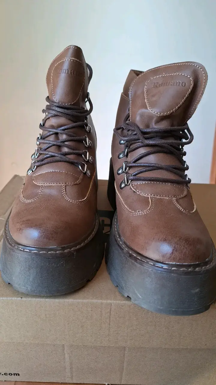 Botas de cuero marrón Romano para mujer - 3