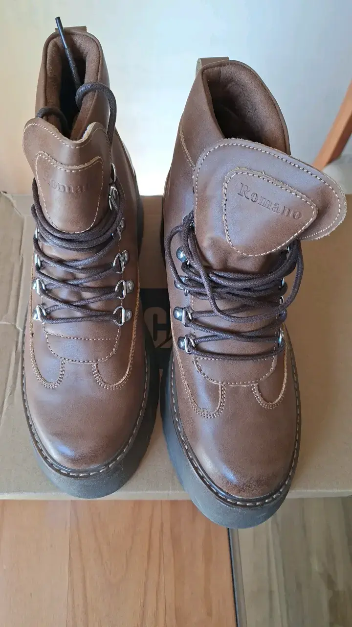 Botas de cuero marrón Romano para mujer - 5