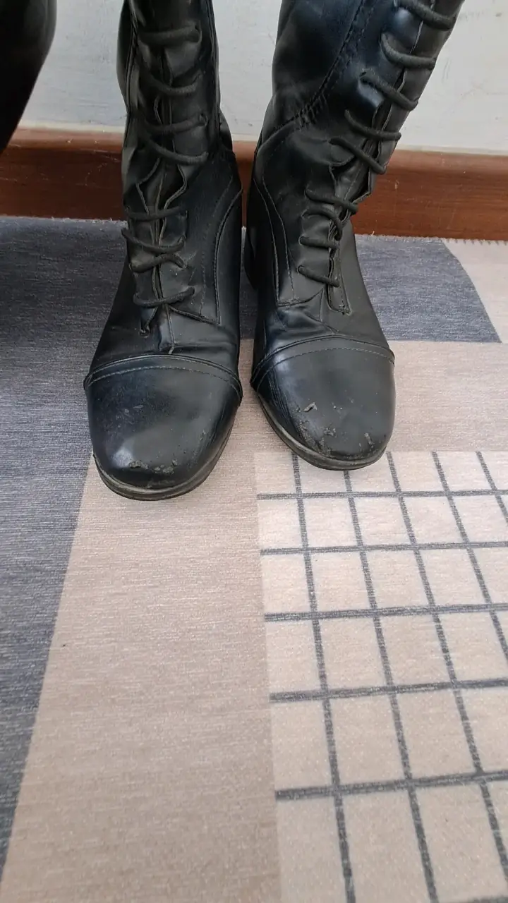 Botas de equitación negras eco-cuero - 5