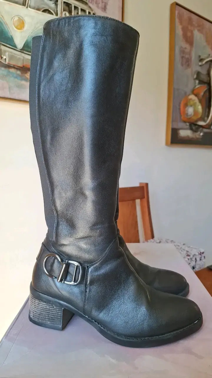 Botas largas negras de cuero Apology - 2