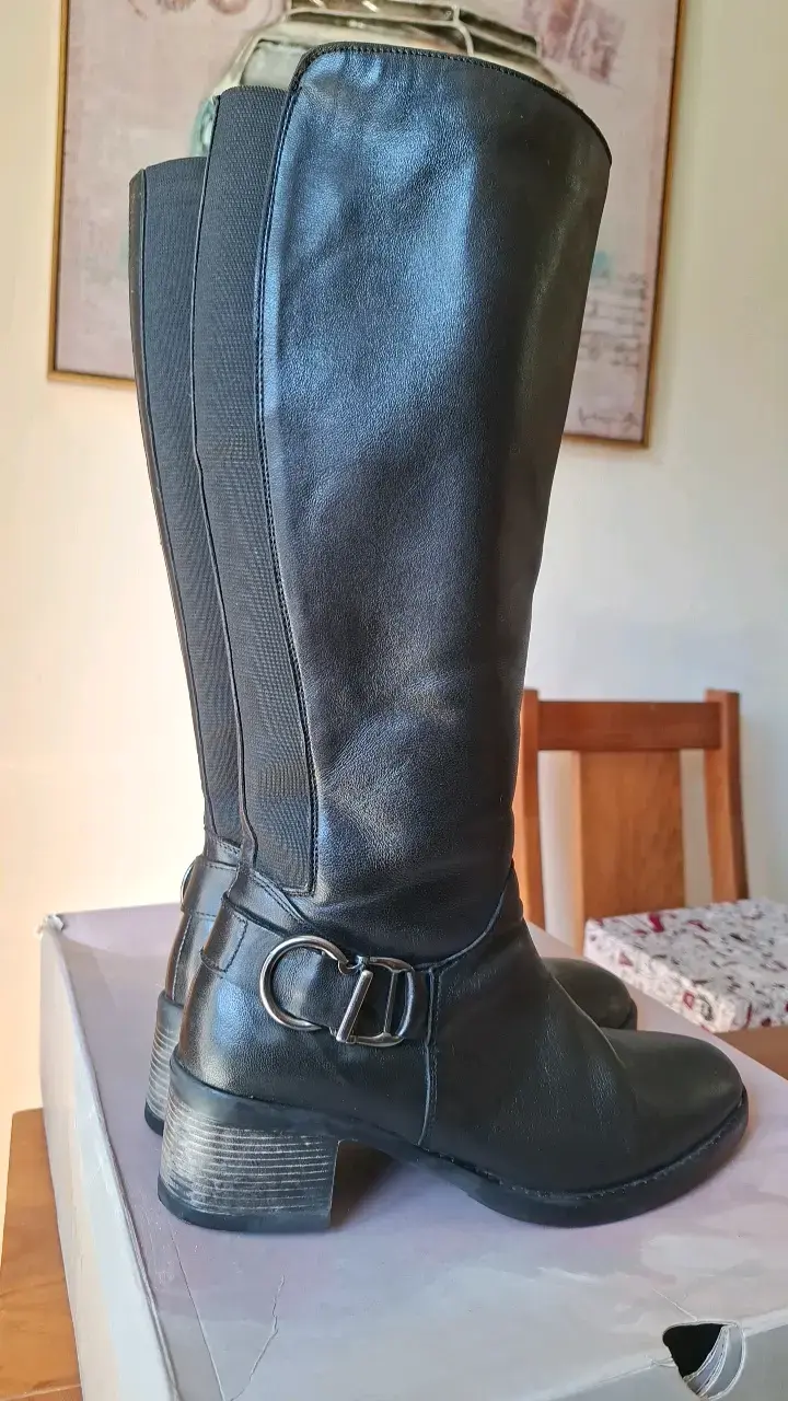 Botas largas negras de cuero Apology - 3