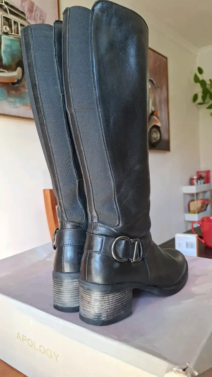 Botas largas negras de cuero Apology - 4