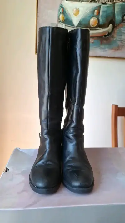 Botas largas negras de cuero Apology - miniatura 5