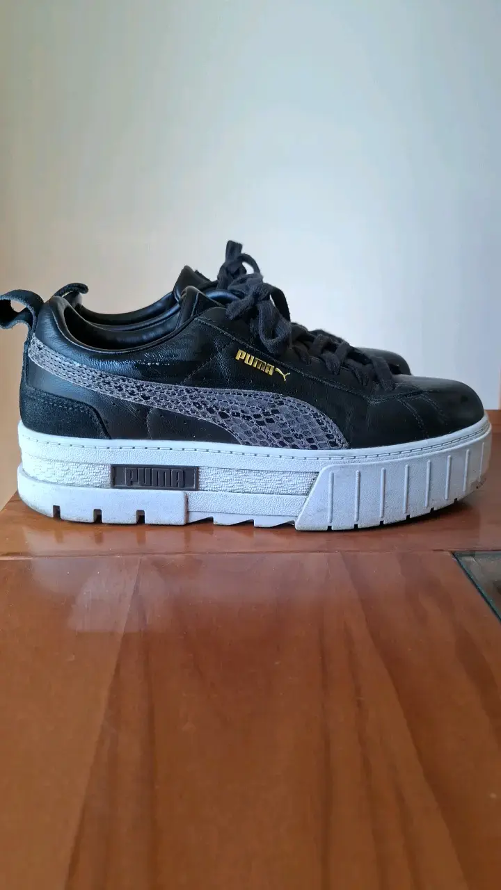 Zapatillas negras Puma con plataforma - 1