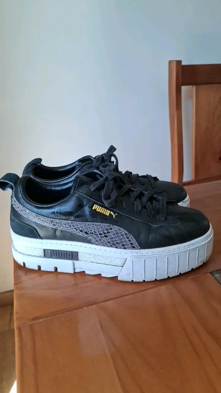 Zapatillas negras Puma con plataforma - 4