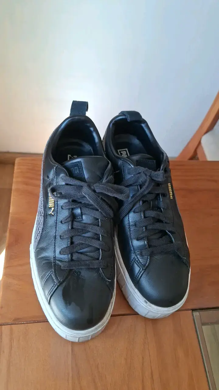 Zapatillas negras Puma con plataforma - 5