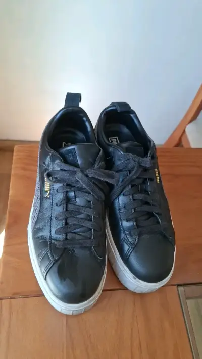 Zapatillas negras Puma con plataforma - miniatura 5