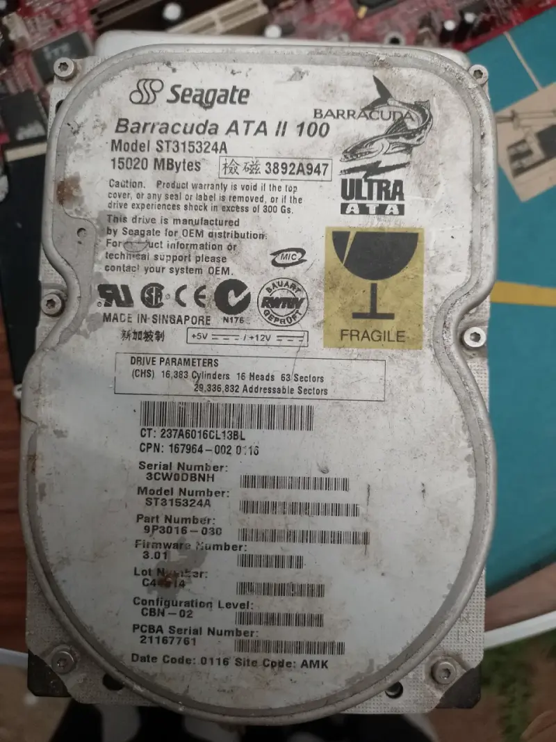 Disco Duro Seagate Barracuda ATA II 100 15GB