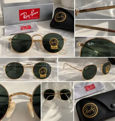Lentes de Sol Ray-Ban RB3447 Redondos Dorados G-15 - miniatura 4