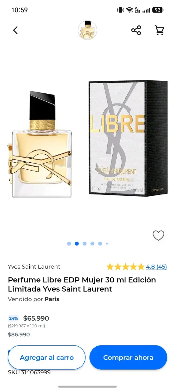 Perfume Yves Saint Laurent Libre EDP Mujer 30ml - 2