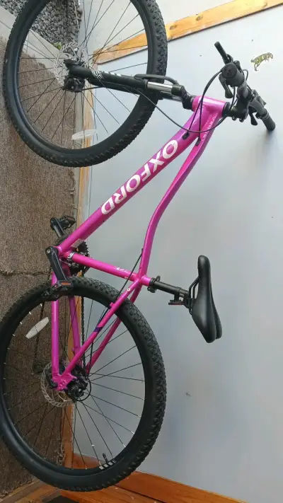 Bicicleta montaña Oxford rosada con frenos de disc - miniatura 1