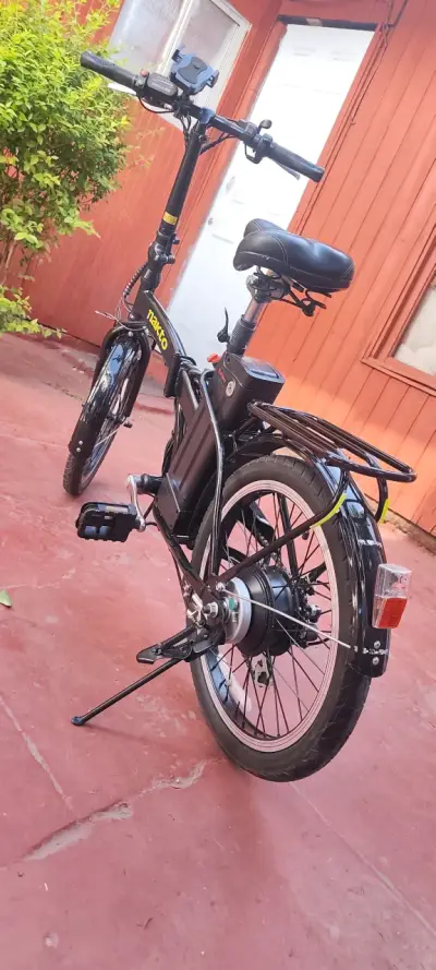 Bicicleta eléctrica plegable Nakto negra - miniatura 1