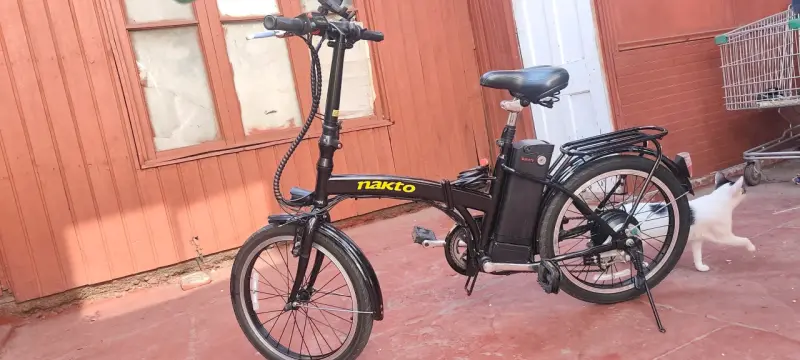 Bicicleta eléctrica plegable Nakto negra - 2