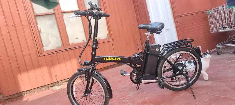 Bicicleta eléctrica plegable Nakto negra - 3