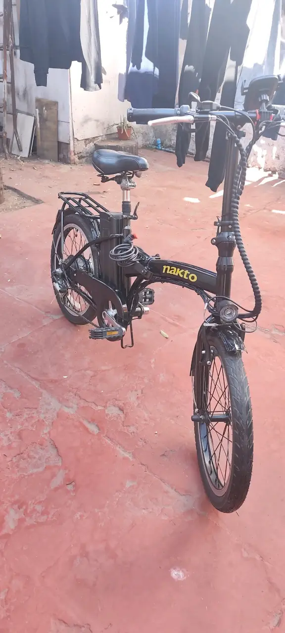 Bicicleta eléctrica plegable Nakto negra - 5