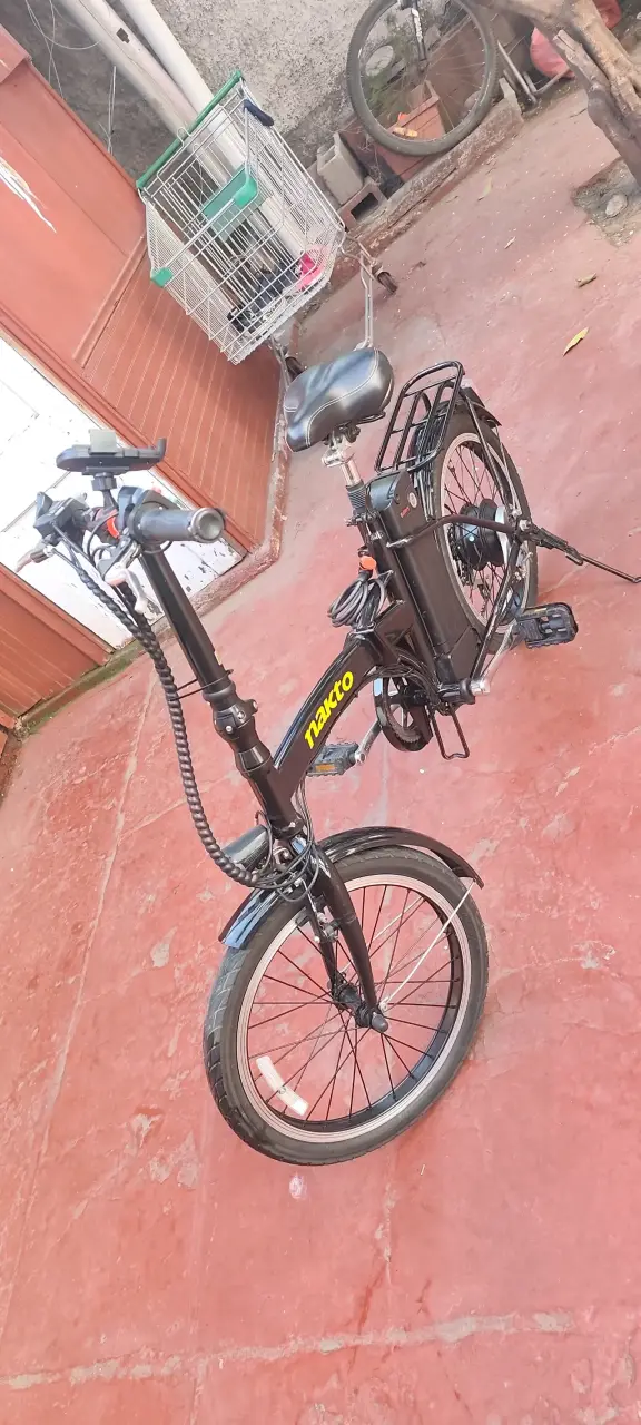 Bicicleta eléctrica plegable Nakto negra - 6