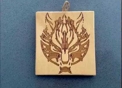 Cuadro Decorativo de Madera con Diseño de Dragón - miniatura 1