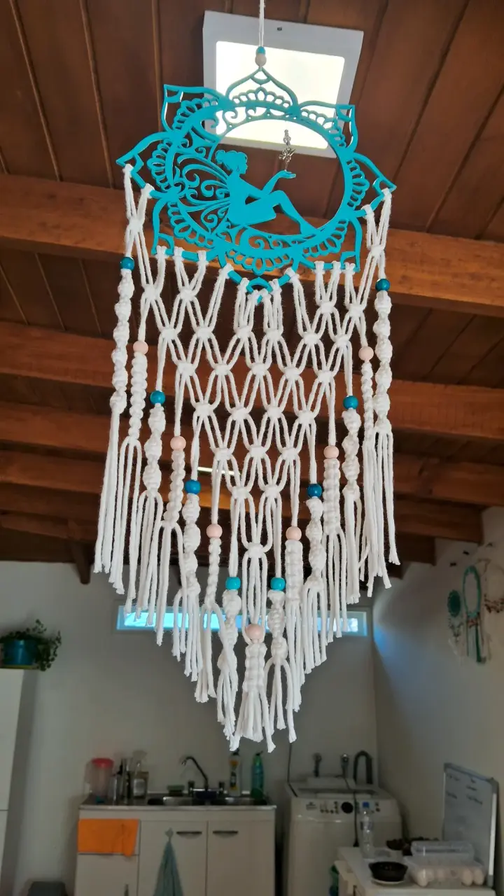 Atrapasueños de macramé con diseño de hada - 2