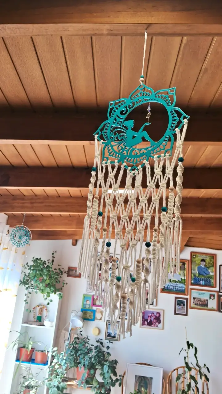Atrapasueños de macramé con diseño de hada - 3