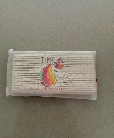 Billetera estuche de lápices peluche multicolor - miniatura 4