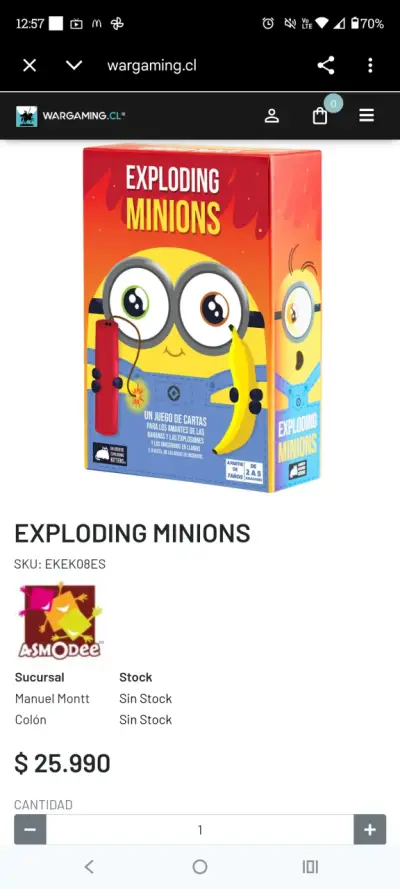 Juego de cartas Exploding Minions para 2 a 5 jugadores - miniatura 6